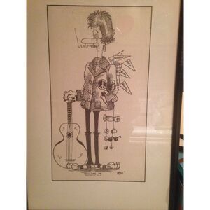 Set of 3 Extremely Rare ORIGINAL INK DRAWINGS By Hans Donner-1960s-McM-Vtg Signd